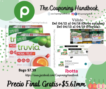 02 Truvia Sweetener, Calorie-Free, Monk Fruit 60 packets Gratis