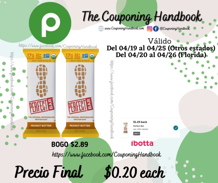 Perfect Bar Refrigerated Protein Bar a $0.20