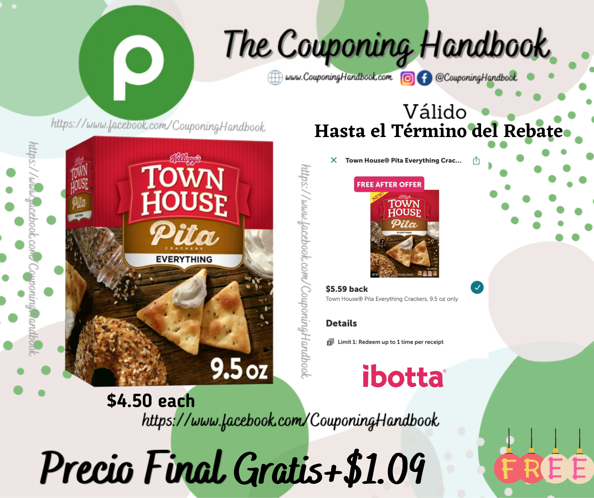 Town House Pita Crackers Everything Flavor Oven Baked Crackers 9 5 Oz   Publix 042023 Al 042623 19 