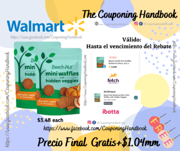 02 Beech-Nut Mini Waffles Pumpkin Apple & Cinnamon Hidden Veggies Toddler Snack Gratis