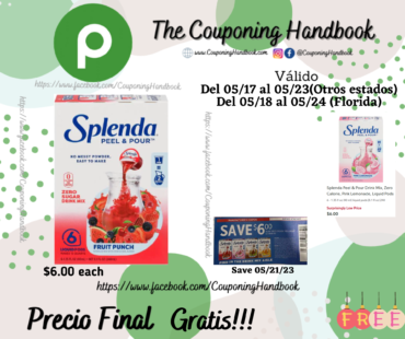 Splenda Peel & Pour Drink Mix, Zero Sugar, Liquid Pods Gratis