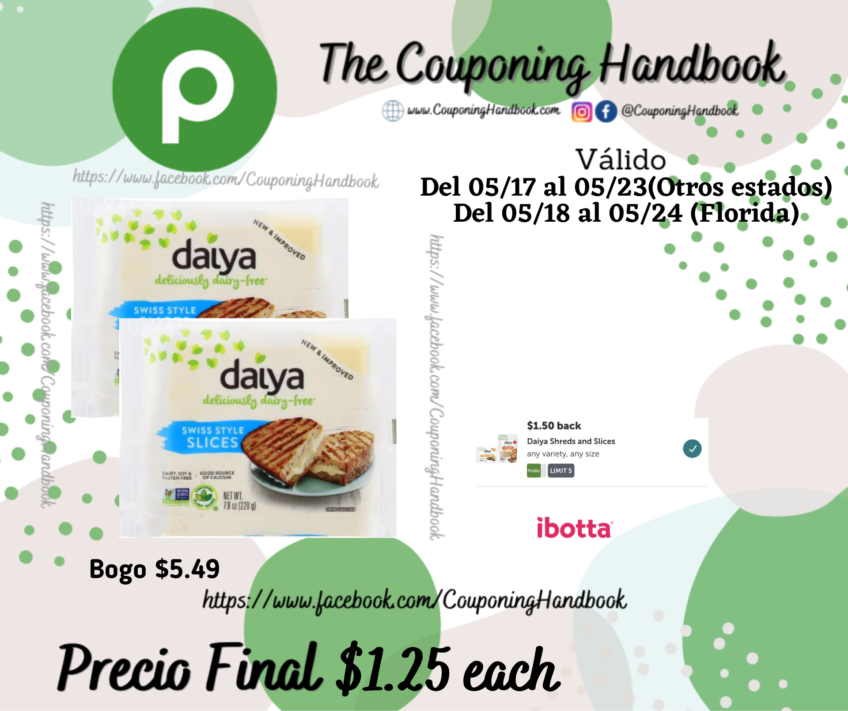 Daiya Swiss Style Slices, Deliciously Dairy-Free a $1.25