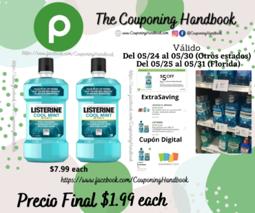 Listerine Mouthwash, Antiseptic, Cool Mint 1.0 L a $1.99