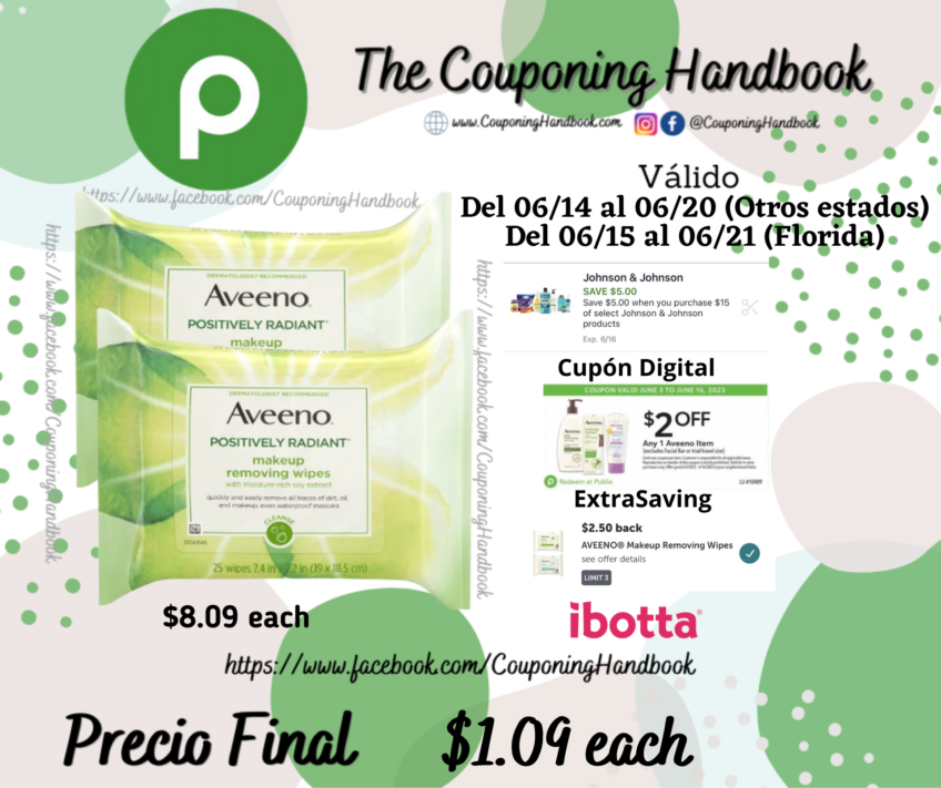 Aveeno Active Naturals Makeup Removing Wipes a $1.09