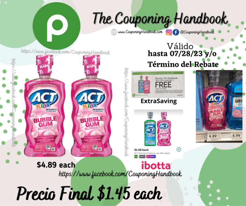 Act Kids Fluoride Rinse, Anticavity, Bubble Gum Blowout a $1.45