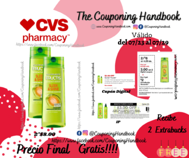 02 Garnier Fructis Shampoo or conditioner Gratis