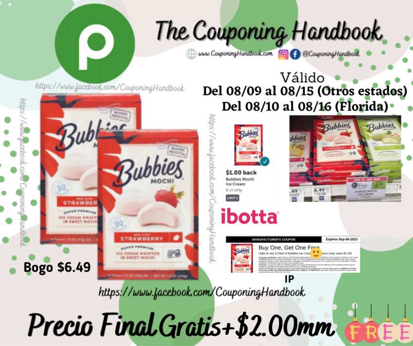 02 Bubbies Mochi Ice Cream Gratis y con ganancia