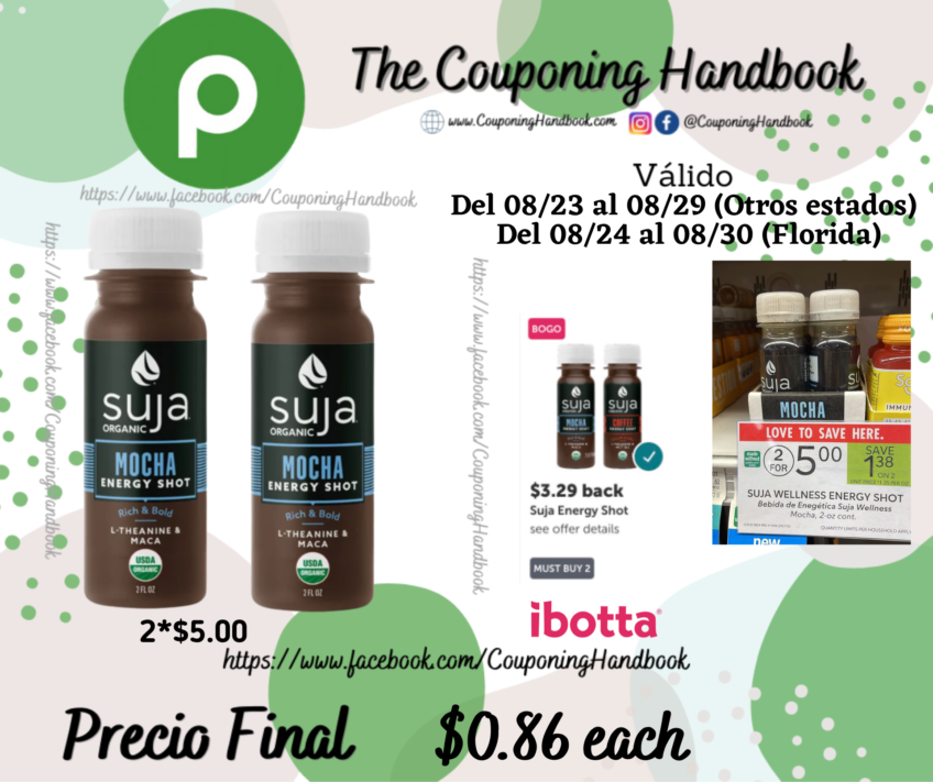 Suja Mocha Energy Shot por $0.86