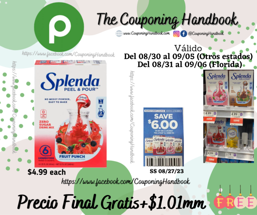 Splenda Peel & Pour Drink Mix, Zero Sugar, Liquid Pods Gratis