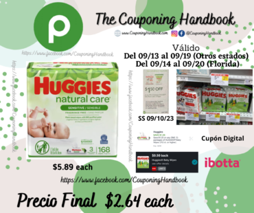 Huggies Natural Care Wipes a $2.64