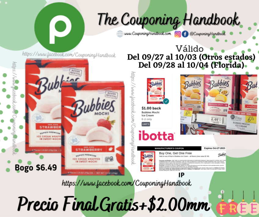 02 Bubbies Mochi Ice Cream Gratis y con ganancia