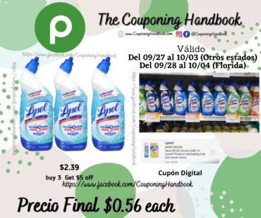 Lysol Toilet Bowl Cleaner por $0.56