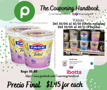 Fage Yogurt, Greek, Nonfat, Vanilla, Strained, Blended por $1.45