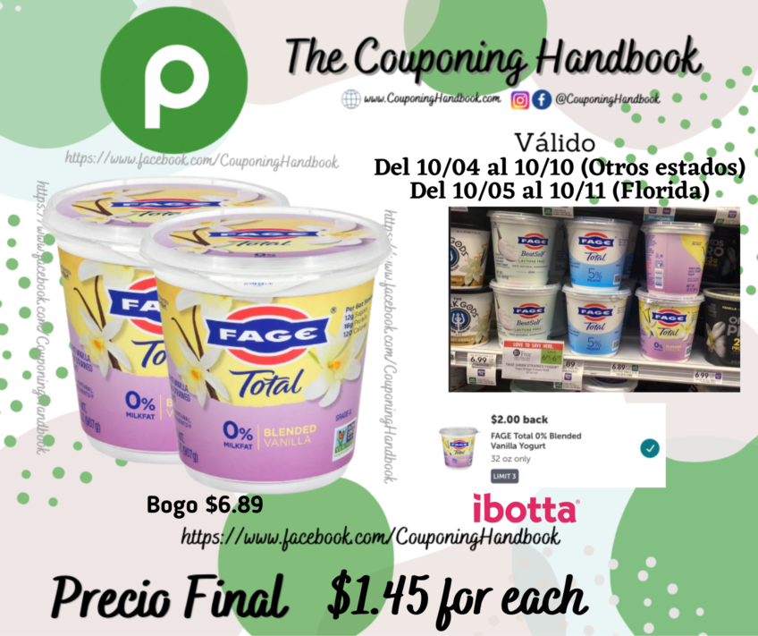 Fage Yogurt, Greek, Nonfat, Vanilla, Strained, Blended por $1.45