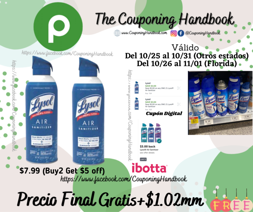 02 Lysol Air Sanitizer Gratis