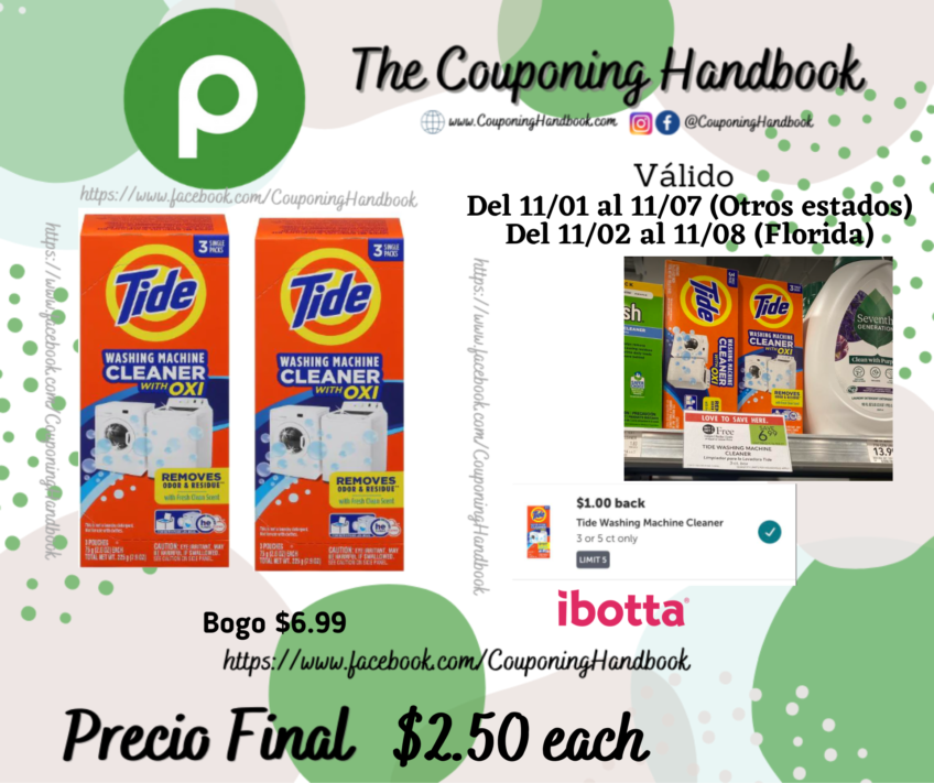 Tide Washing Machine Cleaner por $2.50