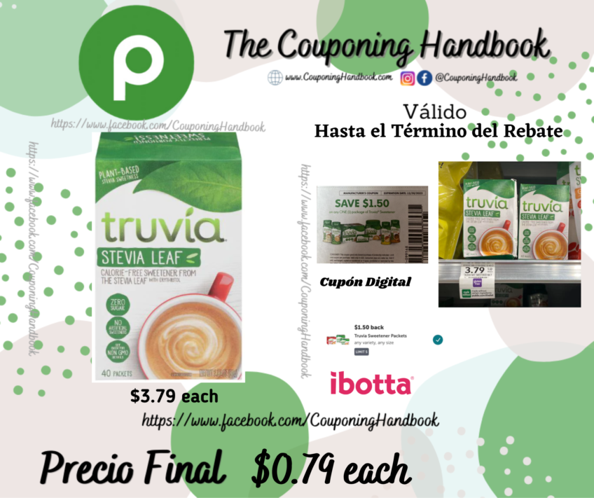 Truvia Sweetener, Calorie-Free, Stevia Leaf por $0.75