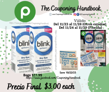 Blink GelTears Eye Drops, Lubricating, Dry Eye por $3.00