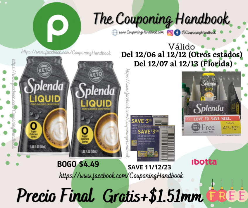 02 Splenda LIQUID Zero Calorie Sweetener Gratis