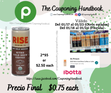 Rise Brewing Co. Coffee, Nitro por $0.75