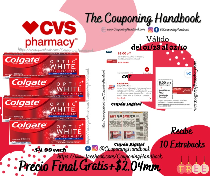 04 Colgate Optic White Anticavity Stain Fighter Toothpaste Gratis