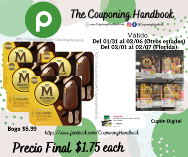 Magnum Ice Cream Bars, Double Caramel por $1.75