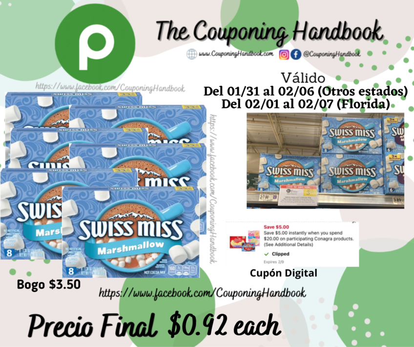 Swiss Miss Hot Cocoa Mix, Marshmallow por $0.92