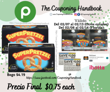 SuperPretzel Pretzels, Soft, Original 6 pretzels por $0.75