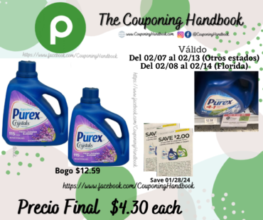 Purex Detergent, Concentrated, with Freshness Crystals, Fresh Lavender Blossom 150 fl oz por $4.30