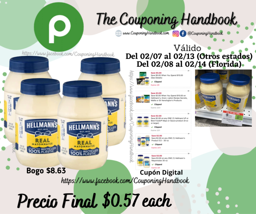 Hellmann’s Mayonnaise 30 fl oz por $0.57