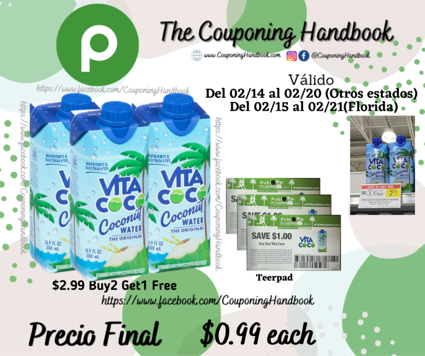 Vita Coco Coconut Water por $0.99