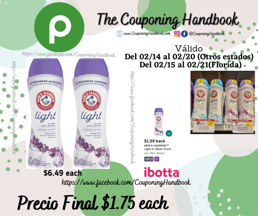 Arm & Hammer Light In-Wash Scent Booster Lavender Escape por $1.75