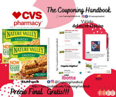 02 Nature Valley Crunchy Granola Bars, Oats ‘n Honey Gratis