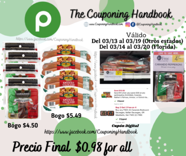 04 Eckrich Sausage y 04 Carando Pepperoni por $0.98