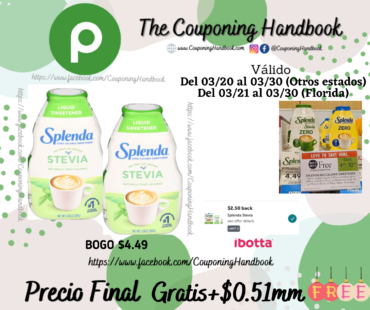 02 Splenda Liquid Sweetener, Stevia 3.38 oz Gratis