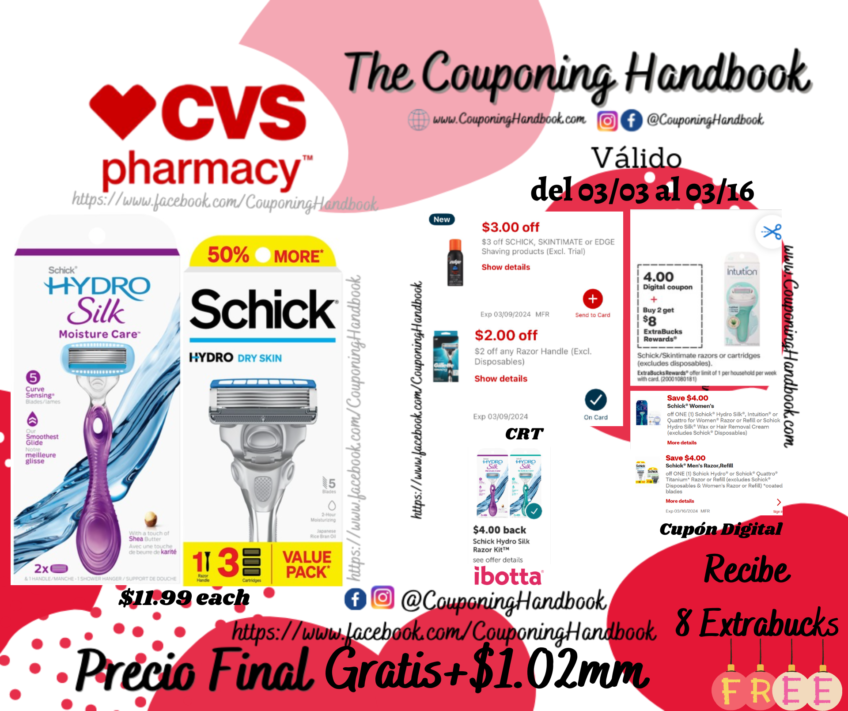 02 Productos Schcik Razor Gratis