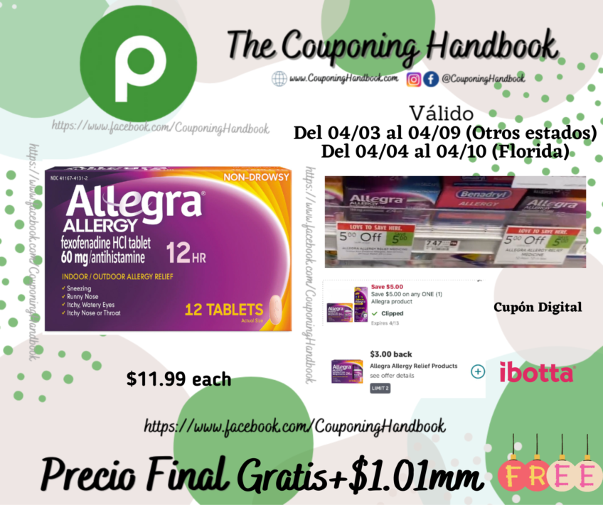 Allegra Allergy Relief, Indoor/Outdoor, 60 mg, 12 Tablets Gratis