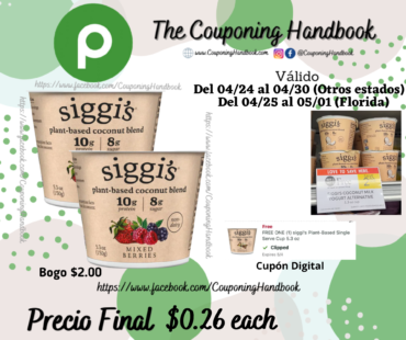 Siggi’s, Plant-Based por $0.26