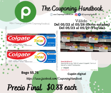 Colgate Total Toothpaste, Whitening 5.1 oz por $0.88