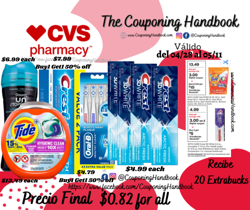 08 productos de laundry y oral care por $0.82