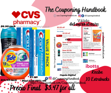 04 Productos de Laundry y/u Oral Care por $3.47