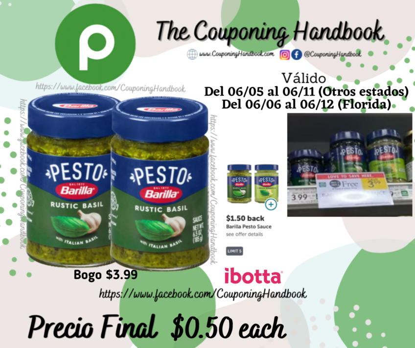 Barilla Pesto Sauce, Rustic Basil por $0.50