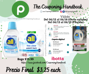 Productos All Laundry Detergent por $3.25