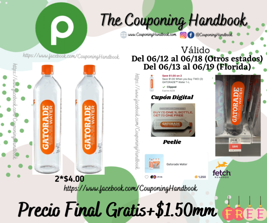 02 Gatorade Water 1L Gratis