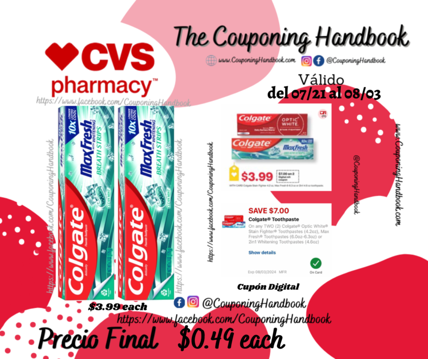 Colgate Max Fresh Whitening Anticavity Fluoride Toothpaste por $0.49