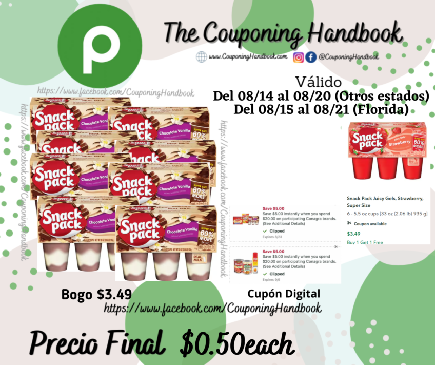 Snack Pack Pudding, Chocolate Vanilla, Super Size por $0.50