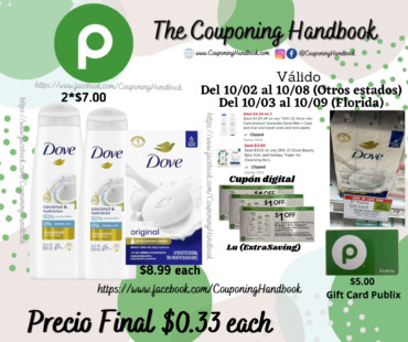 03 Productos Dove por $0.99