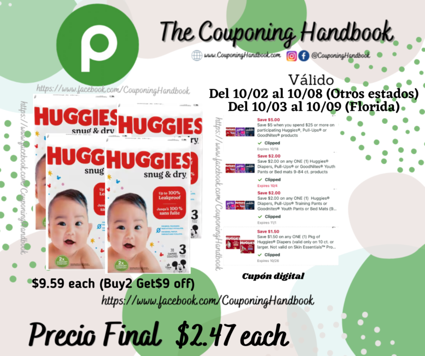 Huggies Snug & Dry Diapers por $2.47