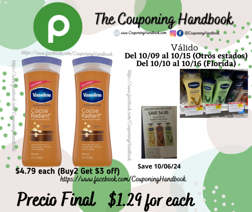 Vaseline Intensive Care™ Hand and Body Lotion por $1.29