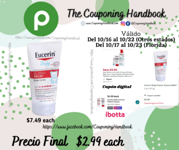 Eucerin Body Creme, Eczema Relief por $2.99